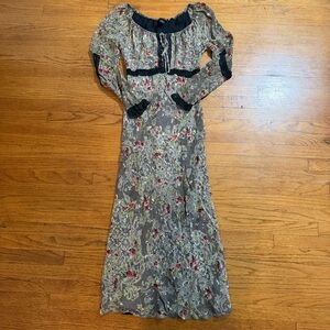 Moda International Vintage Floral Lace Boho Maxi Dress